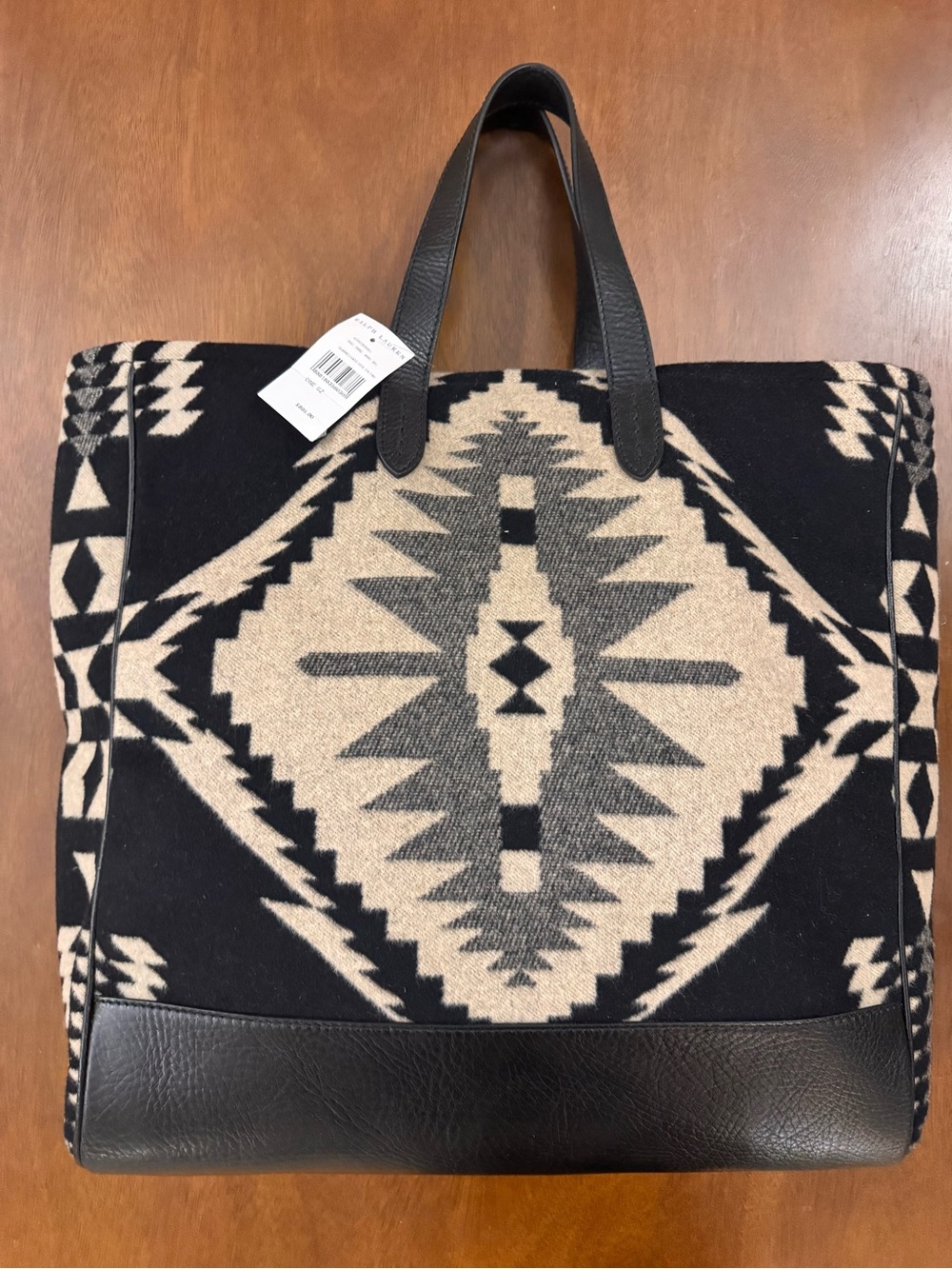 NWT Ralph Lauren Blanket Easy Tote in Tie Taupe Multi - Flawless & Collectible